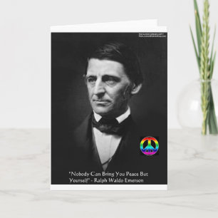 Emerson "Vrede is van binnen" Wijsheid Citaat Cade Kaart
