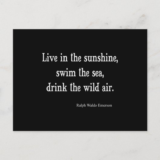  Emerson woont op Sunshine Quote Briefkaart (Voorkant)