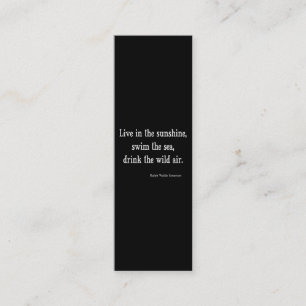  Emerson woont op Sunshine Quote Mini Visitekaartje