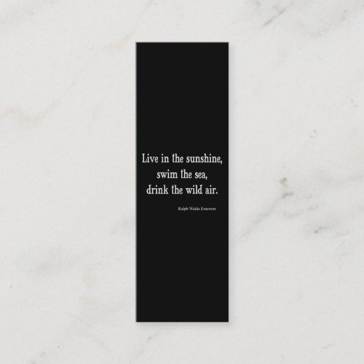  Emerson woont op Sunshine Quote Mini Visitekaartje (Voorkant)