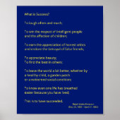 Emerson's Quote (... Succes...) Poster (Voorkant)