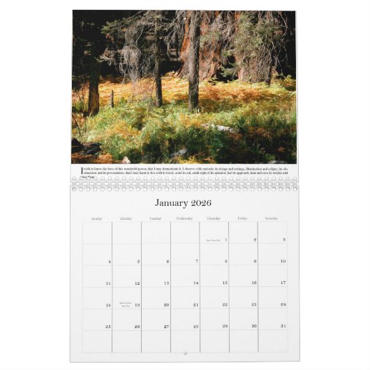 Emerson's Science of the Spriit Kalender (Jan 2026)