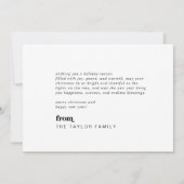 EMERY Black Easy Retro Fun Eenvoudige Vrolijke Ker Feestdagenkaart (Achterkant)