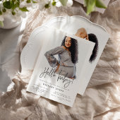 EMERY | Elegante Baby shower Hallo baby Kaart