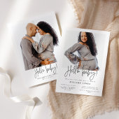 EMERY | Elegante Baby shower Hallo baby Kaart