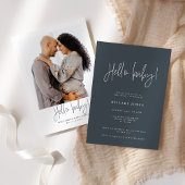 EMERY | Elegante Baby shower Hallo Kaart