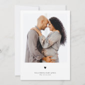 EMERY | Elegante kalligrafie Baby shower Het is ee Kaart (Achterkant)