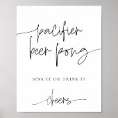 EMERY Fopspeen Bier Pong Baby shower Spel Poster (Voorkant)