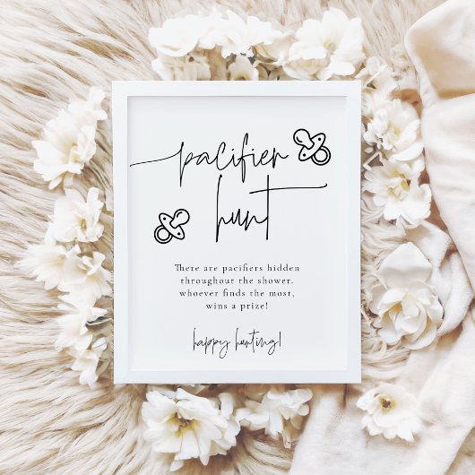EMERY Fopspeen Hunt Baby shower spel Poster