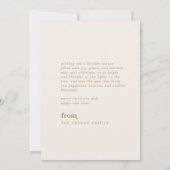 EMERY Gold Retro Familie  Foto Kerst Feestdagenkaart (Achterkant)