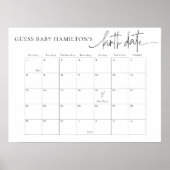 EMERY Guess Baby's Vervaldatum / Geboortedatum Kal Poster (Voorkant)