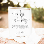 EMERY Hoe groot is haar buik Baby shower spel Poster