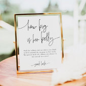 EMERY Hoe groot is haar buik Baby shower spel Poster