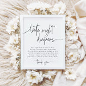 EMERY Late Night Luiers Baby shower Spel Poster