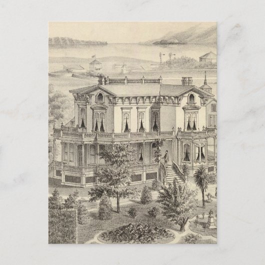 Emery residentie, Oakland, Alameda Co. Briefkaart (Voorkant)