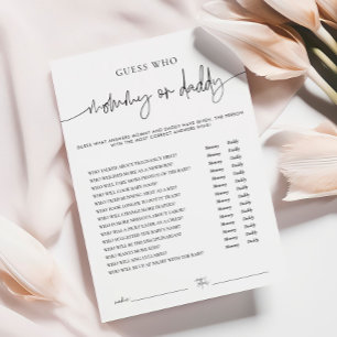 EMERY Whimsi mama of papa Baby shower spel Kaart