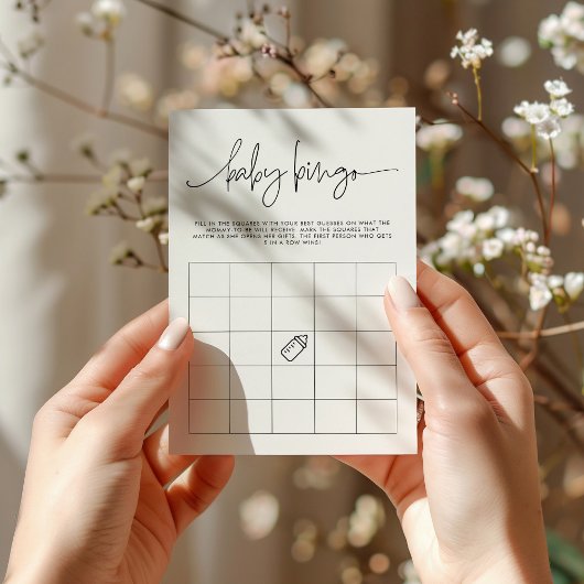 EMERY Whimsical Baby Bingo Douche Spel Kaart