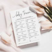 EMERY Whimsical Baby Trivia Baby Shower Spelkaart Advieskaart