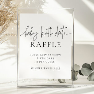 EMERY Whimsical Luier Raffle Baby shower spel Poster