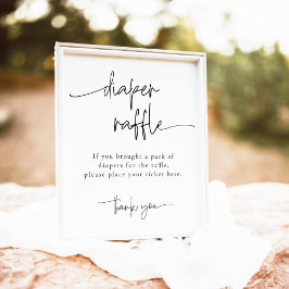 EMERY Whimsical Luier Raffle Baby shower spel Poster