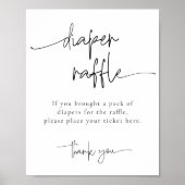 EMERY Whimsical Luier Raffle Baby shower spel Poster (Voorkant)