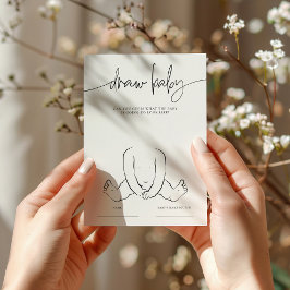 EMERY Whimsical Teken het Baby shower Game Kaart