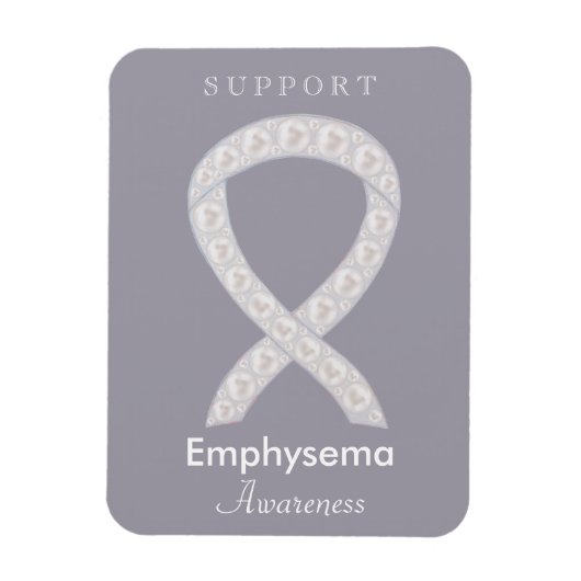 Emfysemiedribbon Custom Art Magnets Magneet (Verticaal)