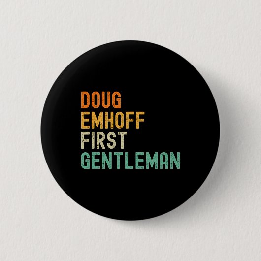 Emhoff als eerste heer, echtgenoot van Kamala Harr Ronde Button 5,7 Cm (Voorkant)