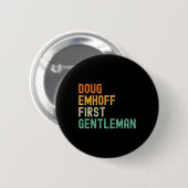 Emhoff als eerste heer, echtgenoot van Kamala Harr Ronde Button 5,7 Cm (Voorkant /achterkant)