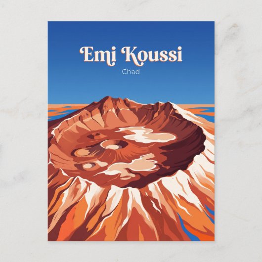 Emi Koussi-vulkaan Tsjaad Briefkaart (Voorkant)