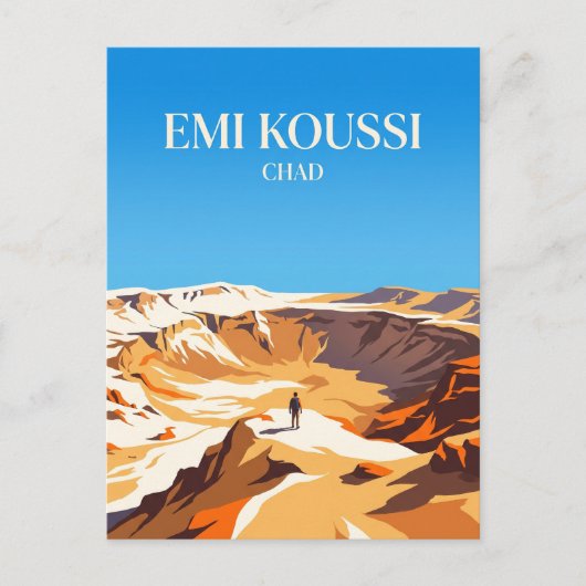 Emi Koussi vulkaan Tsjaad Briefkaart (Voorkant)