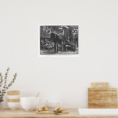 Emigrant Ship ten tijde van de Ierse hongersnood Poster (Keuken)