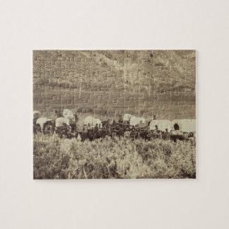 Emigrantentrein in Echo Canyon Foto Legpuzzel