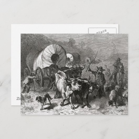 Emigratie naar het Western land Briefkaart (Voorkant / Achterkant)