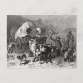 Emigratie naar het Western land Briefkaart (Voorkant)