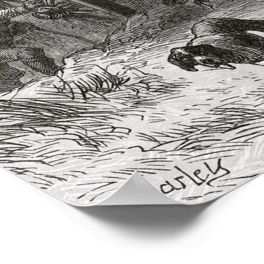 Emigratie naar het Western land Poster (Hoek)