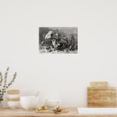 Emigratie naar het Western land Poster (Keuken)