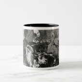 Emigratie naar het Western land Tweekleurige Koffiemok (Center)