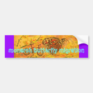 emigratie van monarch - vlinder bumpersticker