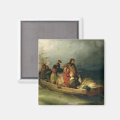 Emigrerende passagiers aan boord, 1851 magneet (Voorkant / Achterkant)