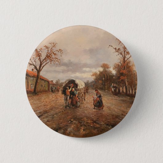 Emil Barbarini op de landweg Ronde Button 5,7 Cm (Voorkant)