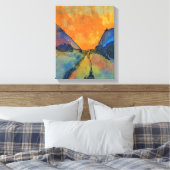 Emil Nolde Berglandschap Dal Met Zonsondergang Canvas Afdruk (Insitu (Slaapkamer))