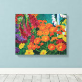 Emil Nolde - Bloementuin Fijne Kunst Poster Canvas Afdruk (Insitu (Houten vloer))