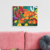 Emil Nolde - Bloementuin Fijne Kunst Poster Canvas Afdruk (Insitu (Woonkamer))