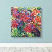 Emil Nolde Red Flowers Expressionisme Fine Art Canvas Afdruk (Insitu (Houten vloer))