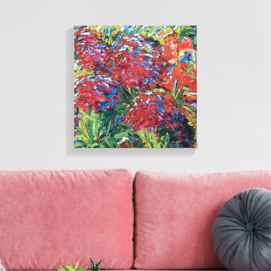 Emil Nolde Red Flowers Expressionisme Fine Art Canvas Afdruk (Insitu (Woonkamer))