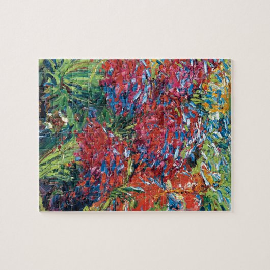 Emil Nolde Red Flowers Expressionisme Fine Art Legpuzzel (Horizontaal)