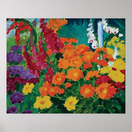 Emil Nolde - Tuin of Flowers Fine Art Poster (Voorkant)