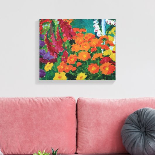 Emil Nolde - Tuin van Bloemen Fine Art Poster Canvas Afdruk (Insitu (Woonkamer))