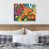 Emil Nolde - Tuin van Bloemen Fine Art Poster Canvas Afdruk (Insitu (Slaapkamer))